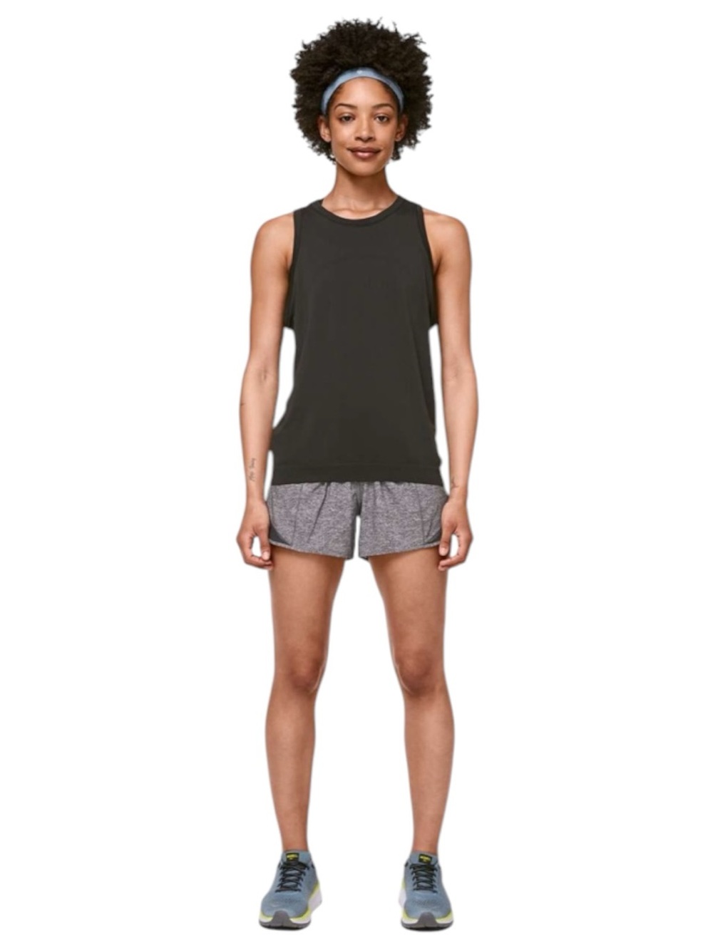 Size 6 Lululemon Hotty Hot Short || *Long 4”  Heather Lux Multi Heathered Black